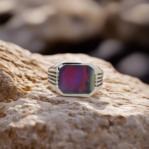 Natural opal ring 925 - ring,,
