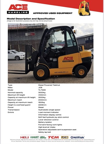 Jcb tlt30d 3000kg - 3000kg, diesel