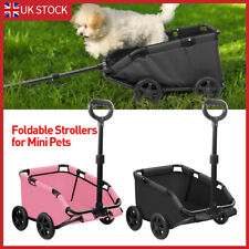Dog Stroller 15.43 Load Capacity Folding Pet Carrier With Wheels Cart Spare