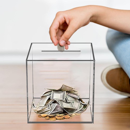 Transparent acrylic bank - acrylic,