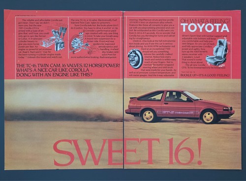 1984 print toyota corolla - print,