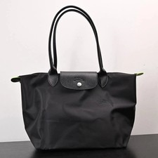 LONGCHAMP Le Pliage Horse Tote Shoulder Bag M Size Black Outlet Products New