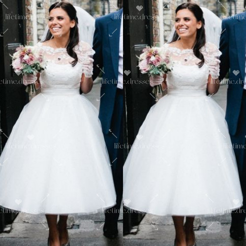 Vintage wedding dress short - vintage,