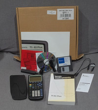 Texas Instruments TI-83 Plus Calculator with Graph Link Cable & German Manual