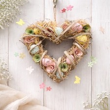 Easter Heart Wreath With