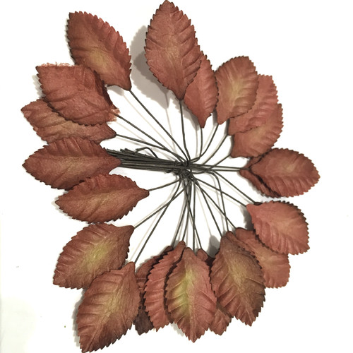 Brown mulberry paper - brown, leaves