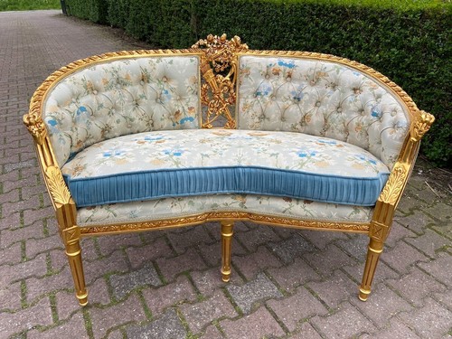 Sofa french louis xvi gilded - sofa,