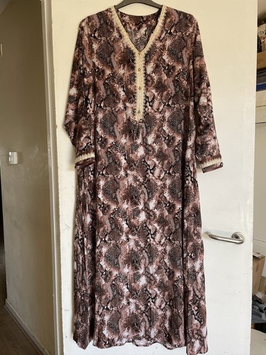 Abaya dress brown 0726 - dress,