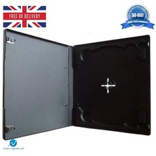 25 CD DVD Single Half Size Slim 10mm Case Black with Clear Sleeve Regular New HQ