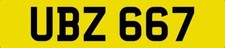 CHERISHED NUMBER PLATE UBZ 667