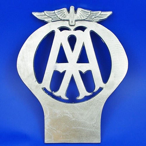 Vintage aluminium sign - aa,