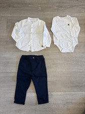 New Baby Boy Outfit Trousers Shirt Bodysuit 9-12 Zara Gap Next