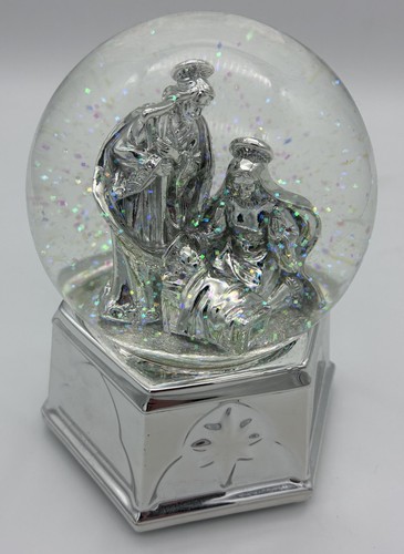 Musical nativity snow globe - snow,