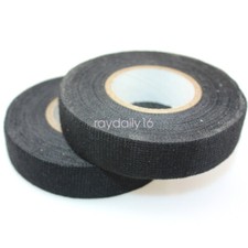 2 Rolls Wire Loom Harness Tape Black High Adhesive Fabric Tape for Automobile