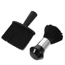 2 Pcs Soft Hair Neck Duster Barber Brush Fiber Abs Cleaning Tools