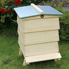 Actiasbee Decorative Beehive Garden Storage WBC Style Imitation Bee Keeping Pine