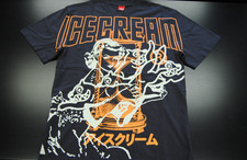 [451-6304] NEW MEN'S ICECREAM TIME SHORT SLEEVE KNIT OVERSIZE CHARCOAL ART