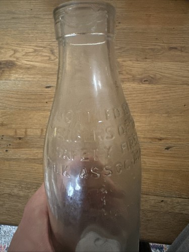 Rare vintage milk bottle - vintage,