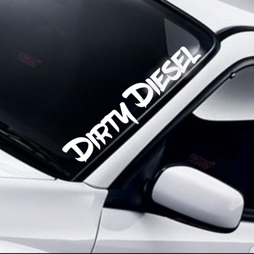 Dirty diesel car windscreen - dirty,