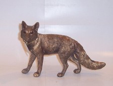 Leonardo  Fox standing resin bronzed finish figure