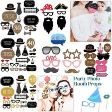 Happy Birthday Photo Booth Props Frame Photography Evening Selfie Wedding Party
