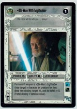 STAR WARS CCG ENHANCED PREMIERE OBI-WAN WITH LIGHTSABER ex