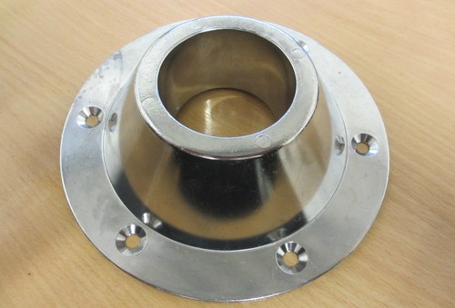 Chrome table leg top above - chrome,