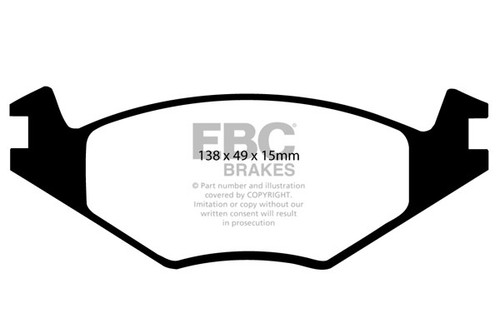 Ebc bluestuff front - front, pads