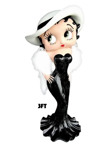 Large betty boop black glitter - betty,