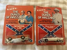 Vintage Dukes Of Hazzard Die-Cast Cars General Lee Boss Hogg Cadillac 1/64