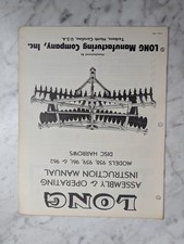 LONG ASSEMBLY & OPERATORS MANUAL MODELS 958 959 961 962 DISC HARROWS 1965