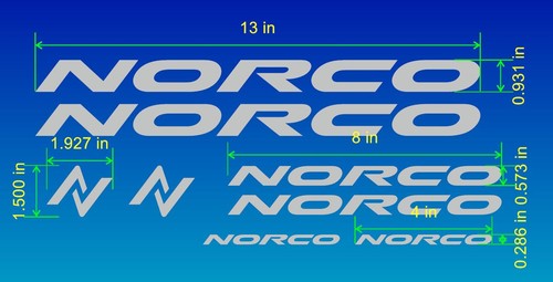 Custom norco bike frame decal - norco,