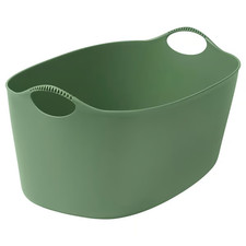 IKEA TORKIS Laundry Basket Durable Flexible Plastic Washing Tub Green 35L