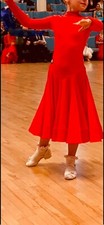 Ballroom Dress girls age juvenile, 7-9, red colour, slightly used