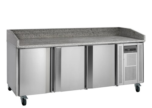 Pizza prep granite - pizza, top