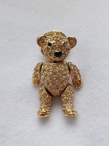 Vintage rhinestone teddy - rhinestone,