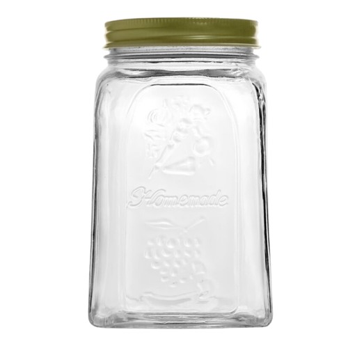 Glass storage jar 1000ml - glass, with