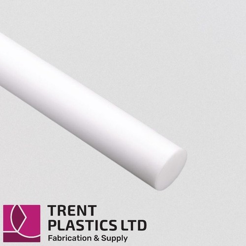 White ptfe rod round - white,