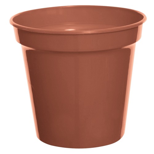 Terracotta plastic plant pot - plastic,