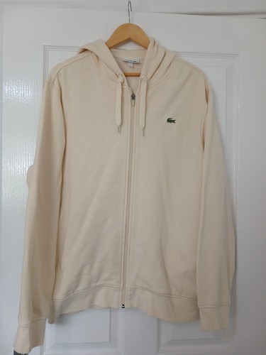 Lacoste cream hooded jacket - cream,