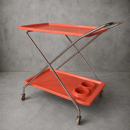 1970s orange folding drinks - orange,