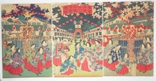 Japanese color woodblock print, 1881, original Toyohara Chikanobu from...