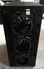 Dual Chamber ATX Gaming PC Case 4 aRGB fans, light bar USB Black ,Glass Modding