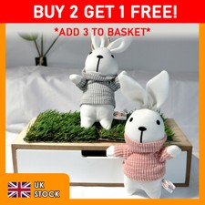 White Plush Bunny Rabbit Keyring Cute Charm Pendant Handbag Accessory Gift UK