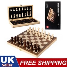 Large Chess Wooden Set Folding