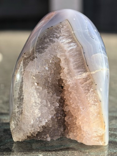 Natural agate geode open - natural,