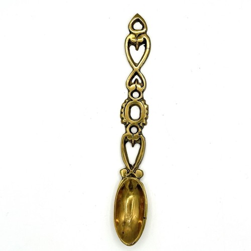Brass welsh love spoon heavy - brass,