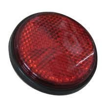 Red reflector bolt 6mm - red, on