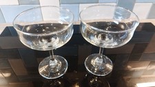 Pair Of Vintage Clear Glass