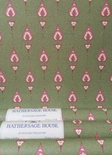 X2 1980s Vintage HATHERSAGE HOUSE Wallpaper Rolls Cottagecore Traditional Green